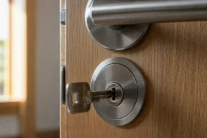 clé coincée dans la serrure à l'intérieur
